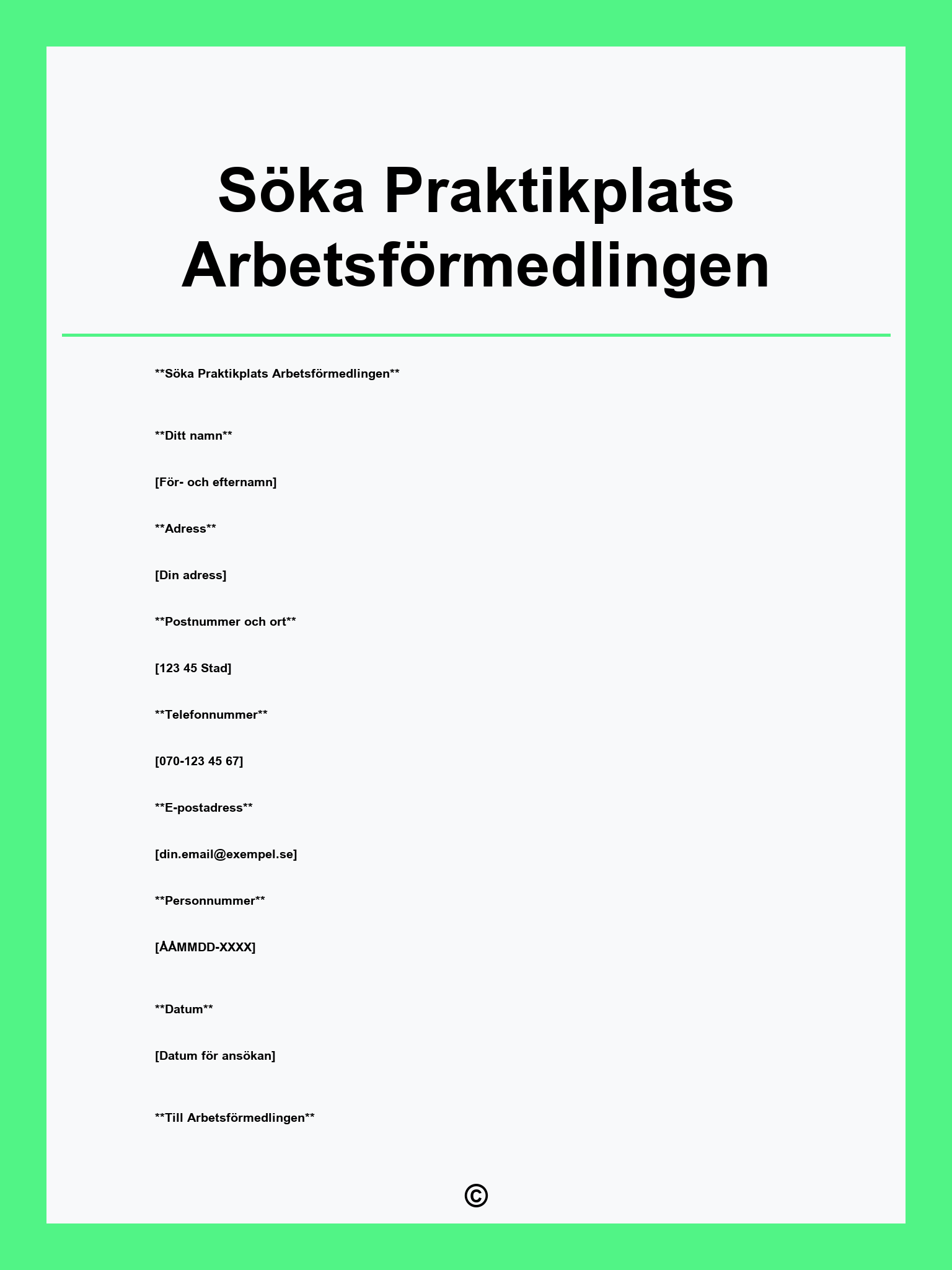Söka Praktikplats Arbetsförmedlingen